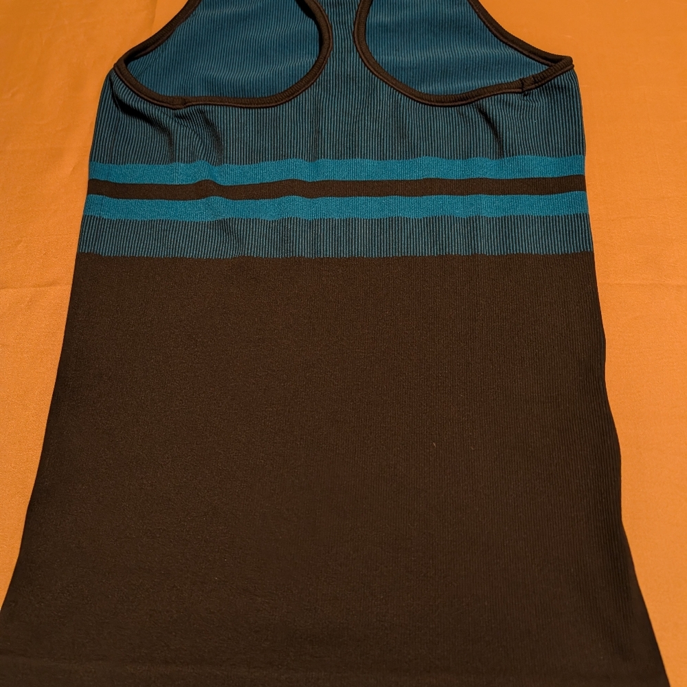 Ryka Black And Gray Athletic Tank Top With Blue Stripes - Picture 5 of 8